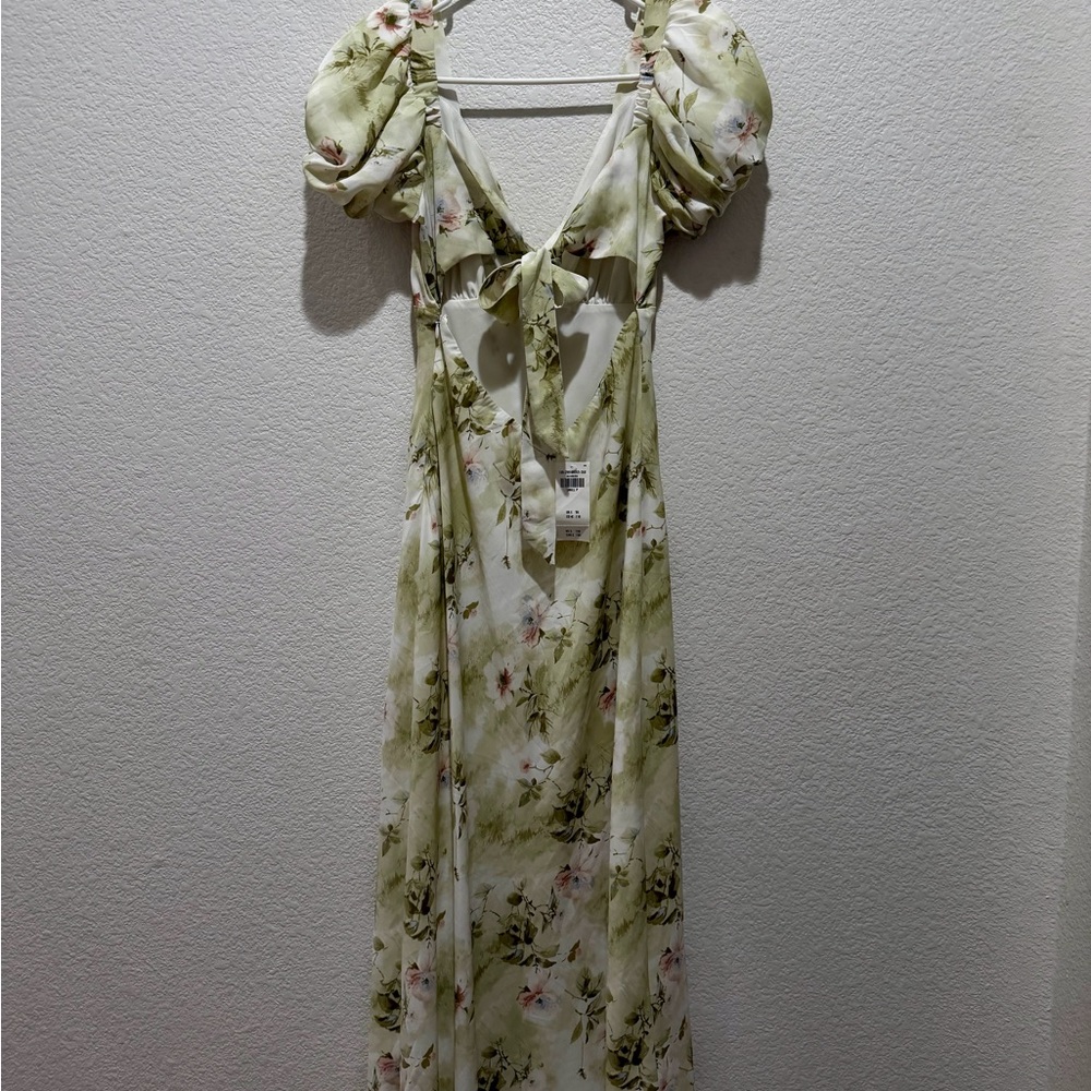 Abercrombie & Fitch Green Floral Maxi Dress - Picture 2 of 5